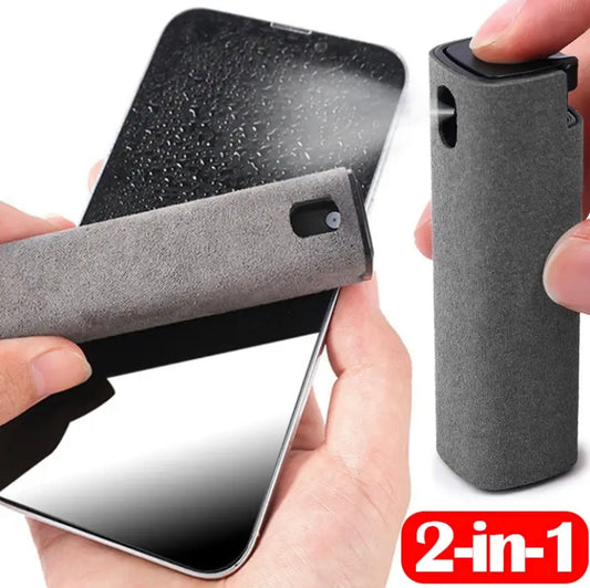 2In1 Mobile Phone Screen Cleaner Spray Bottle Set Computer PC Microfiber Cloth Wipe for iPhone iPad Huawei Screen Cleaning Tool